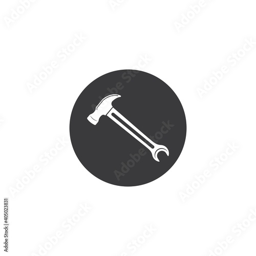 hummer wrench  icon  vector illustration design