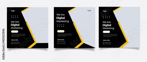 Creative business marketing banner for social media post template