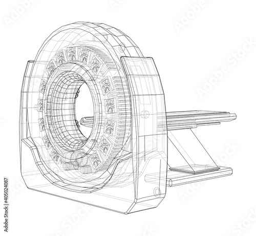 3d illustration of a MRI machine