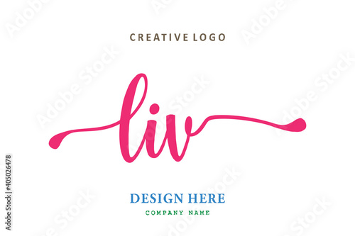 LIV lettering logo is simple, easy to understand and authoritative photo