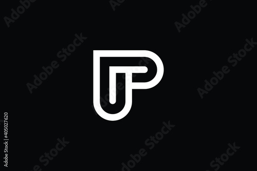 PU logo letter design on luxury background. UP logo monogram initials letter concept. PU icon logo design. UP elegant and Professional letter icon design on black background. U P PU UP