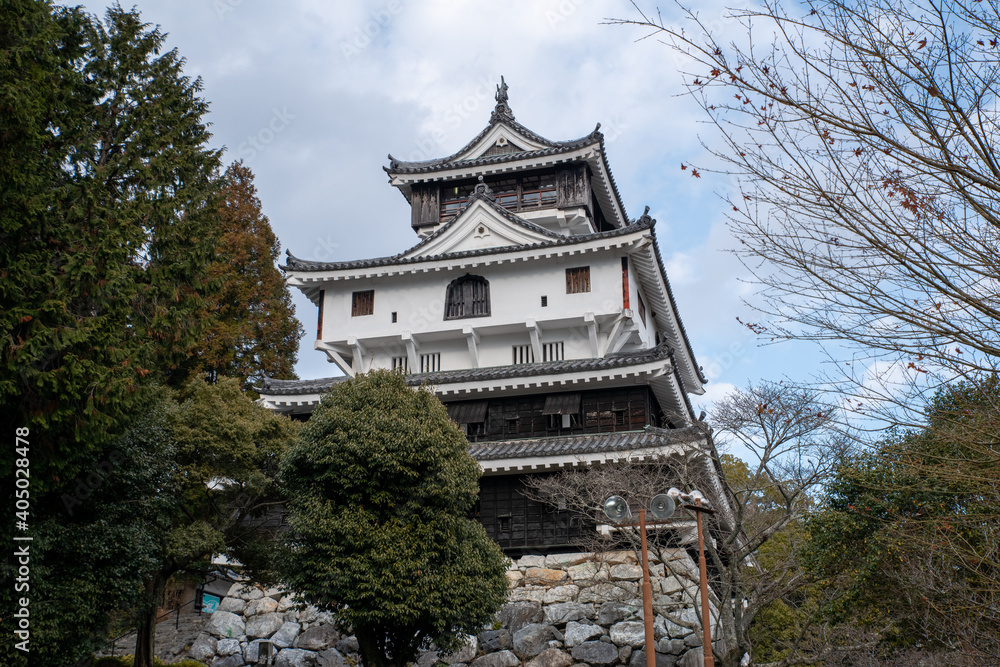 Scenery of Iwakuni Castle, Iwakuni City, Yamaguchi Prefecture Stock