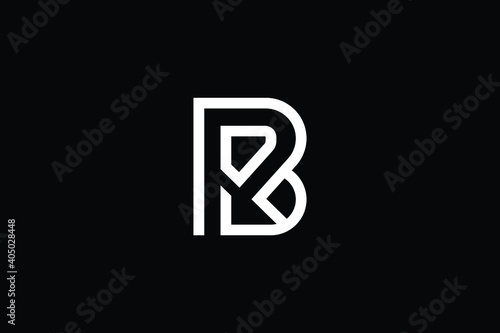 BR logo letter design on luxury background. RB logo monogram initials letter concept. BR icon logo design. RB elegant and Professional letter icon design on black background. B R RB BR