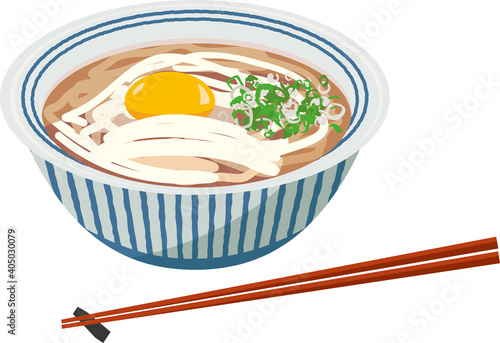 月見うどんのイメージイラスト