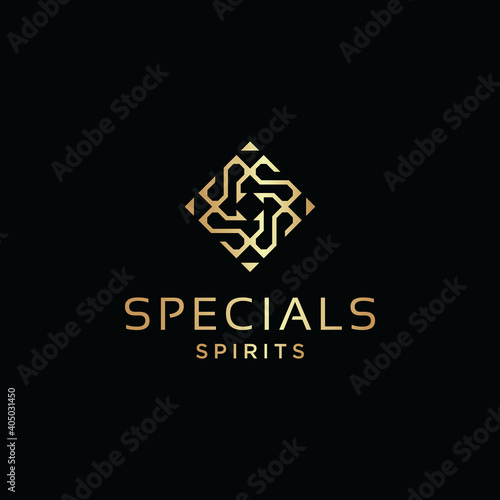 Initial letter ss logo symbol Premium Vector