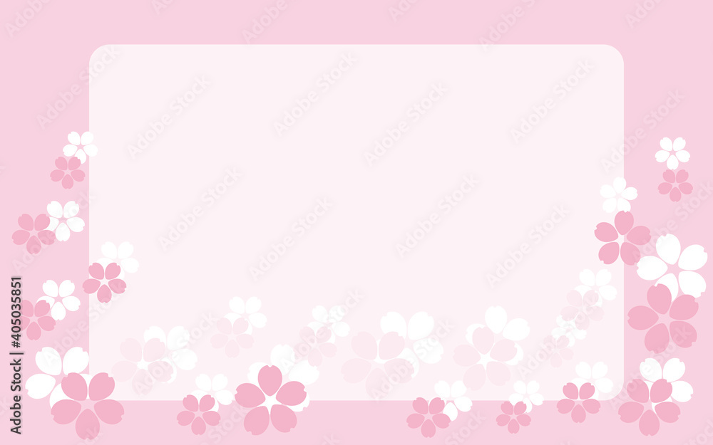 Cherry blossom background for spring camping, web and banner design. Cherry blossom illustration. Vector illustration. 桜背景、桜イラスト、桜背景デザイン