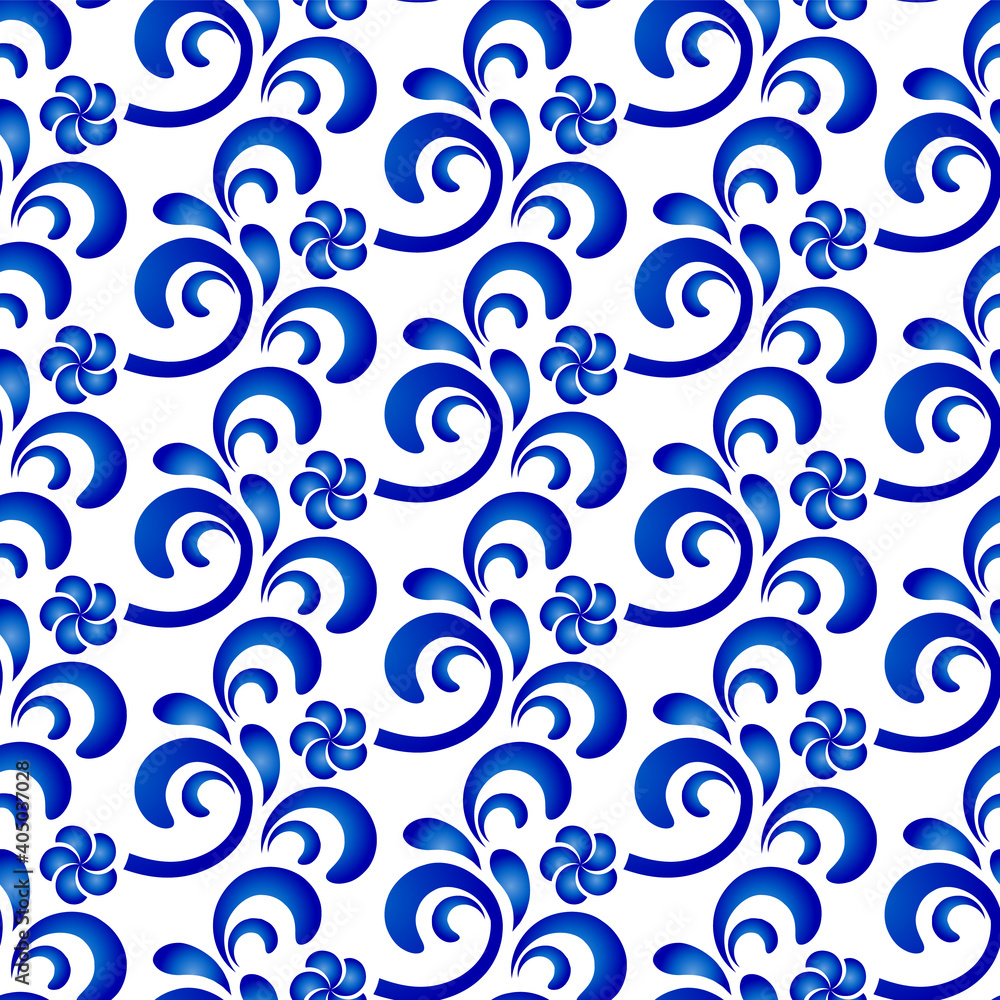 seamless floral blue pattern seamless floral blue pattern