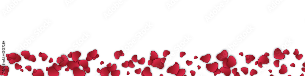 Happy Valentines day banner. Paper art, love and marriage. red paper heart isolated white background . Vector design illustration Happy Valentines day banner. Paper art, love and marriage. red paper heart isolated white background . Vector design illustration