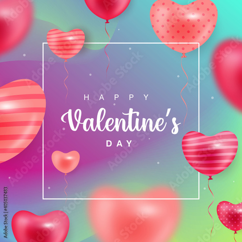 Happy Valentine's day gradient background