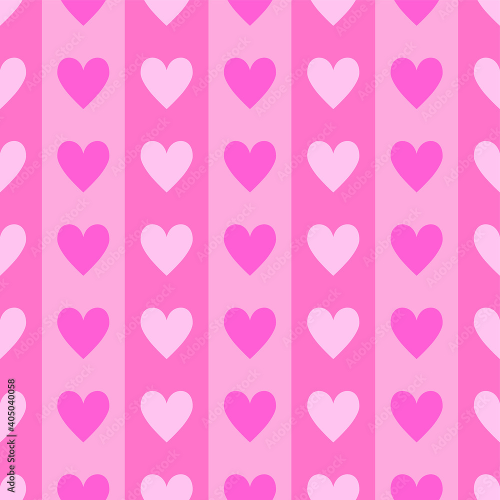 Seamless vector hearts pattern. Valentine's day background. For fabric, textile, wrapping, cover etc. 10 eps. Love emotion hearts pink pattern.