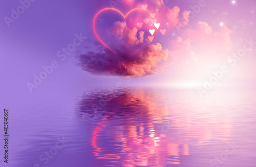 A cloud of love. Futuristic...