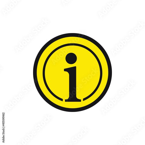 Icon vector graphic of information mark circle, good fortemplate photo