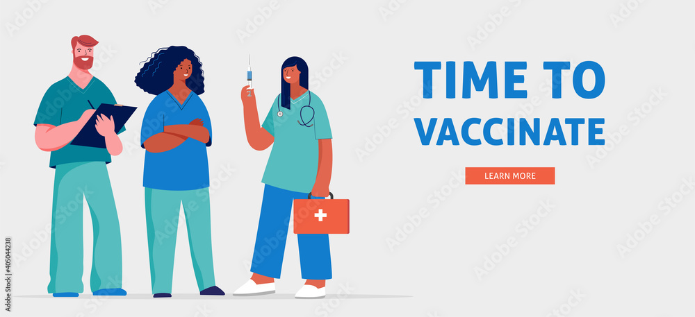 Time to vaccinate concept design -with a group of medical professionals