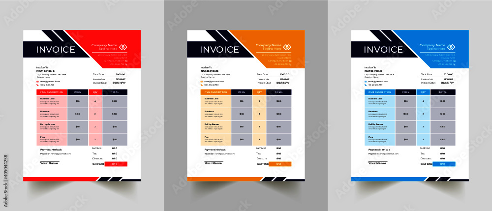 Invoice minimal design template. Bill form business invoice accounting ...