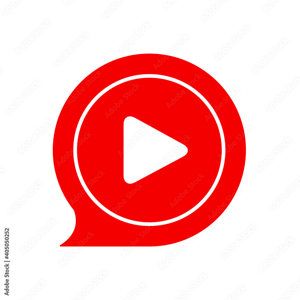 Play icon on white background Play icon on white background
