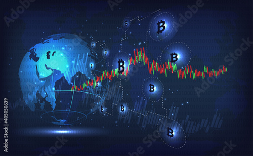 Investment concept, electronic currencies.