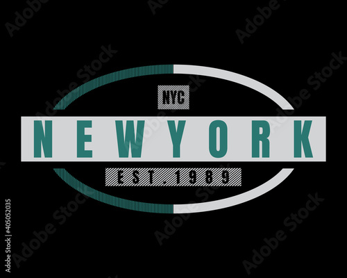 Vector illustration of a text graphic, NEWYORK, perfect for the design of t-shirts, shirts, hoodies, etc.