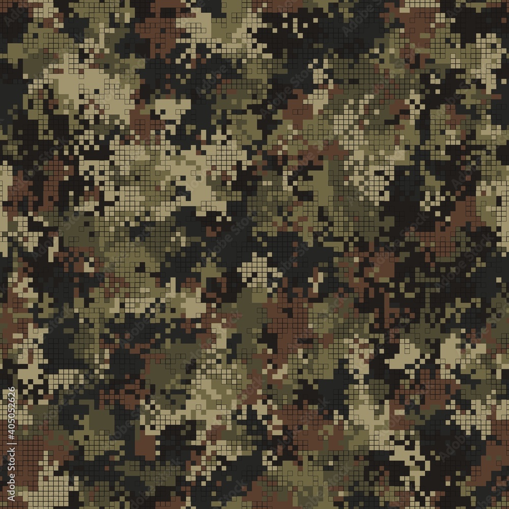 Digital camouflage seamless pattern military geometric camo background Digital camouflage seamless pattern military geometric camo background