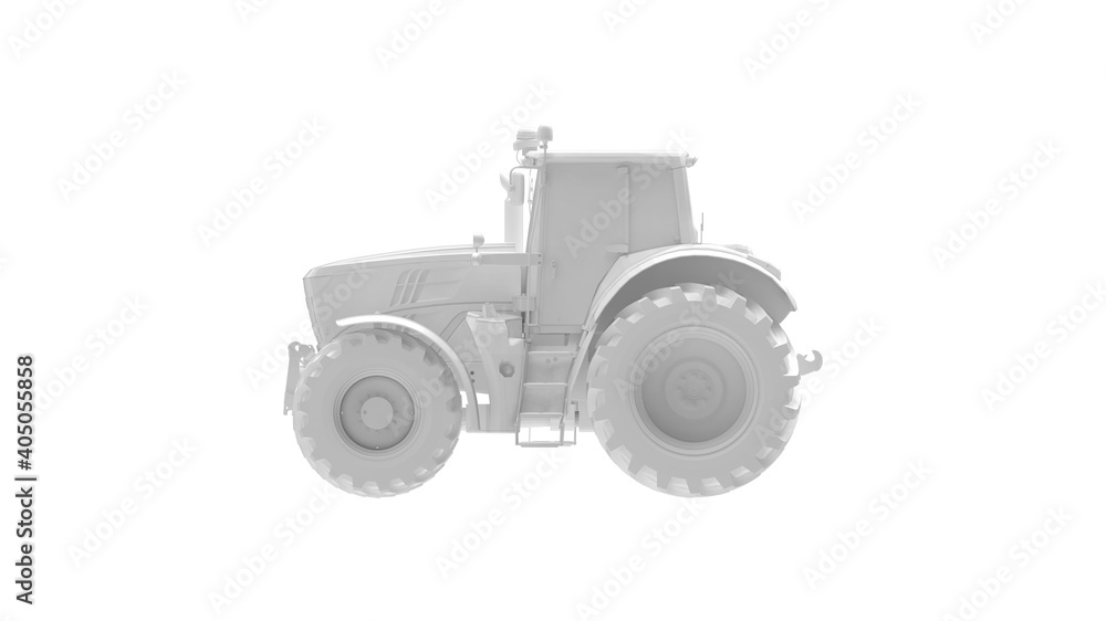 3D rendering of a tractor computer model machinery agriculture tool isolated on white background high quality high resolution 3D rendering of a tractor computer model machinery agriculture tool isolated on white background high quality high resolution