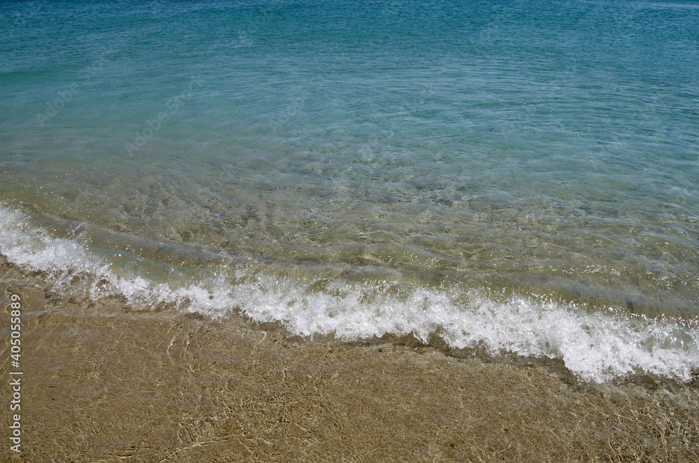beautiful blue sea in Greece