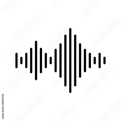 sound wave audio icon vector