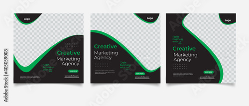 Creative business marketing banner for social media post template
