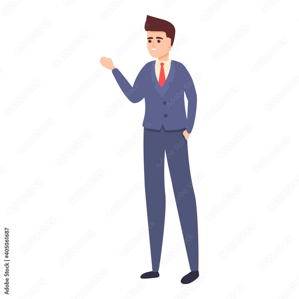 Agent businessman icon. Cartoon of agent businessman vector icon for web design isolated on white background Agent businessman icon. Cartoon of agent businessman vector icon for web design isolated on white background