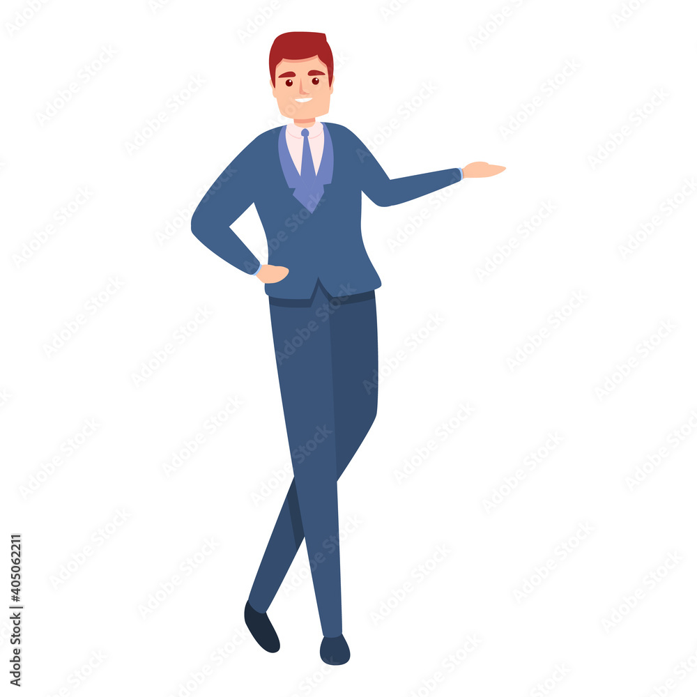 Insurance agent icon. Cartoon of insurance agent vector icon for web design isolated on white background Insurance agent icon. Cartoon of insurance agent vector icon for web design isolated on white background