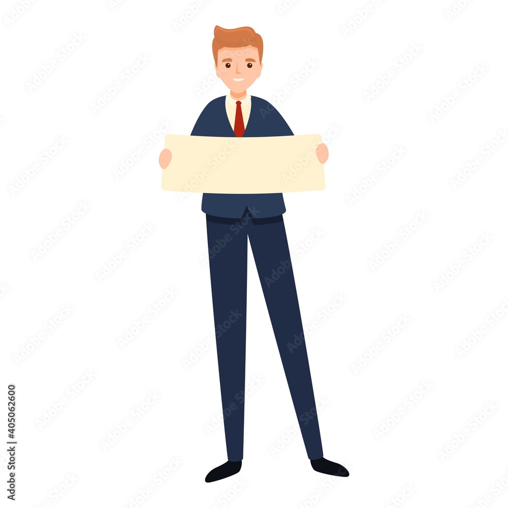 Banner agent icon. Cartoon of banner agent vector icon for web design isolated on white background Banner agent icon. Cartoon of banner agent vector icon for web design isolated on white background