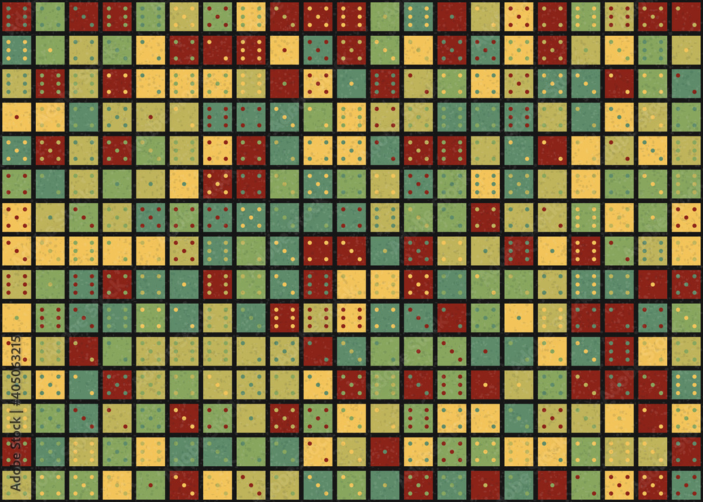 Fototapeta premium Abstract Geometric Pattern generative computational art illustration