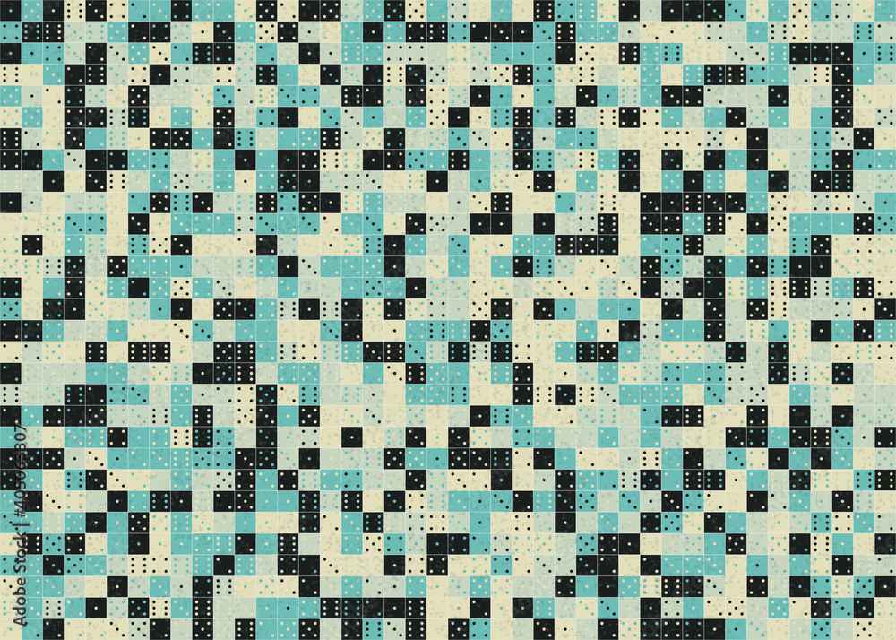 Fototapeta premium Abstract Geometric Pattern generative computational art illustration