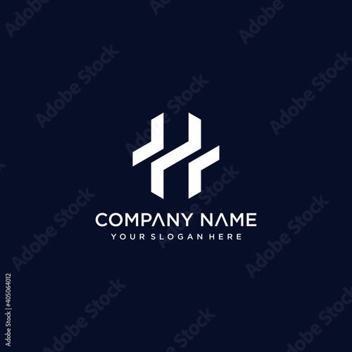 h letter vector logo abstract template