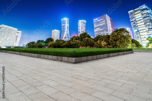 Roads and architectural landscape of modern Chinese cities.