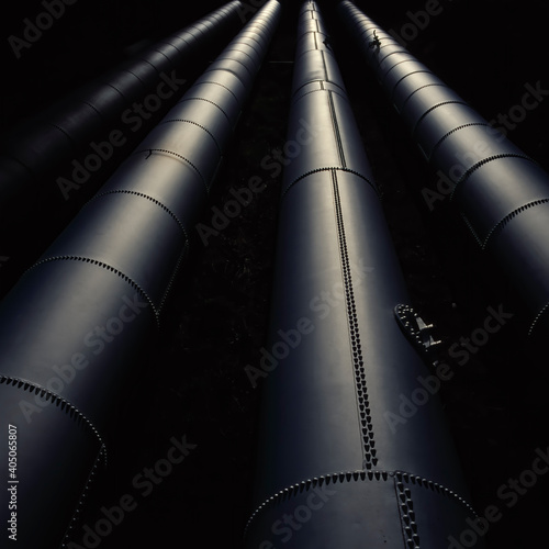 Close up of Hydro Elecric Power Pipes photo