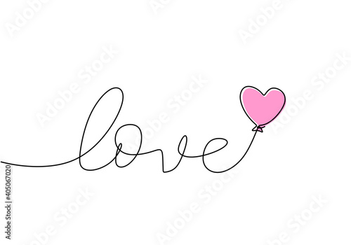 Love handwritten one line w...