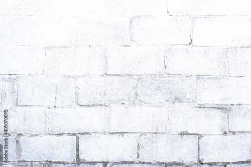 White and grey brick wall texture background with space for text. White bricks wallpaper.