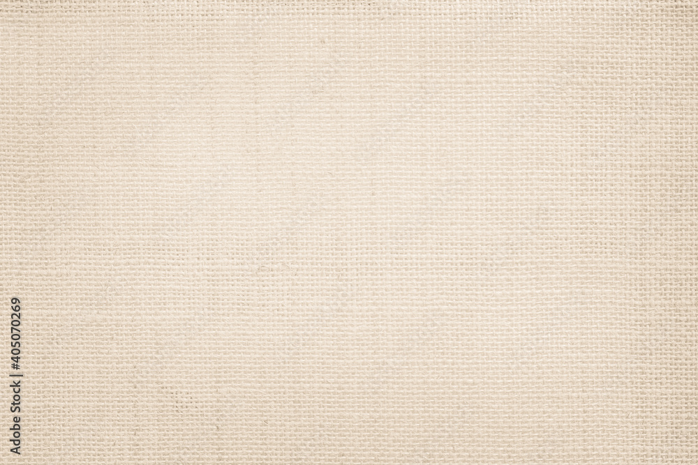Jute hessian sackcloth canvas woven texture pattern background in light beige cream brown color blank empty Jute hessian sackcloth canvas woven texture pattern background in light beige cream brown color blank empty