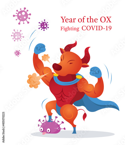 Year of the Ox, Zodiac, Fighting with Covid-19 Character