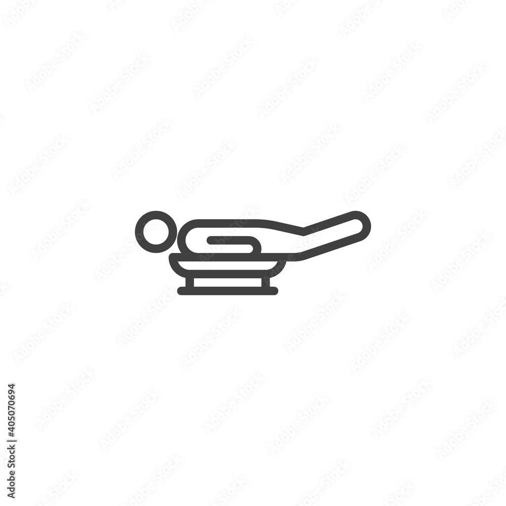 Skeleton sport line icon. linear style sign for mobile concept and web design. Winter sleigh outline vector icon. Symbol, logo illustration. Vector graphics Skeleton sport line icon. linear style sign for mobile concept and web design. Winter sleigh outline vector icon. Symbol, logo illustration. Vector graphics