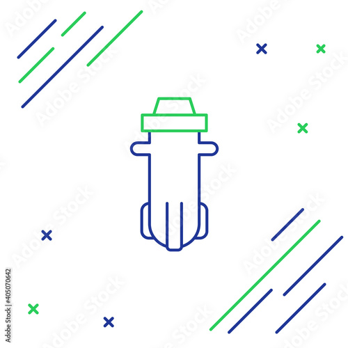 Line Water filter icon isolated on white background. System for filtration of water. Reverse osmosis system. Colorful outline concept. Vector.
