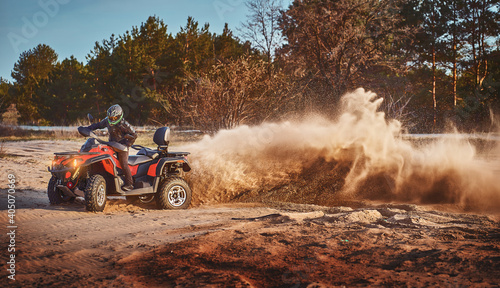 Cross-country quad bike race, extreme sports