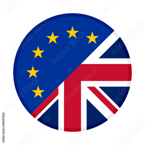 Free Download round icon with europe and united kingdom flags isolated on white background - GFXLoad