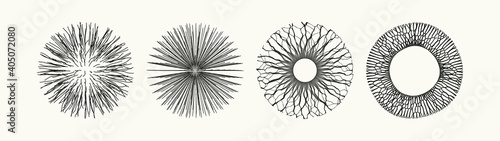 3d abstract sphere. Array with dynamic particles. Modern science and technology element. Vector illustration.