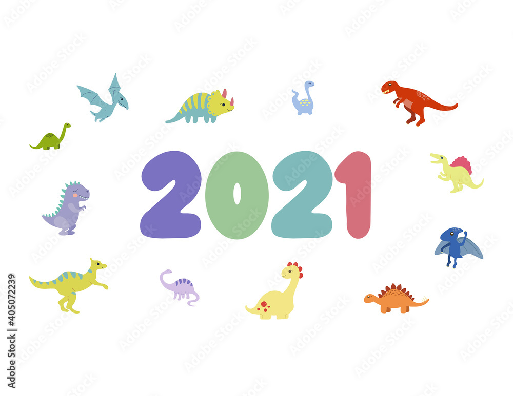 2021 Dinosaur Calendar, Dino Calendar 2021, Kids Room Wall Art, Sunday Start Printable Calendar, Monthly Landscaped Calendar for Kids