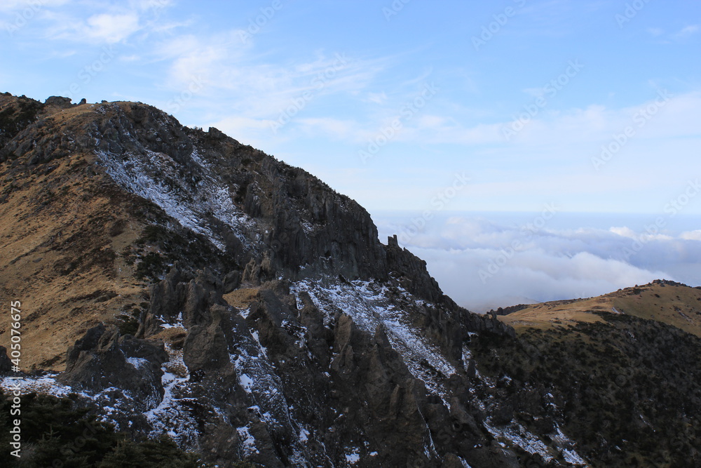 mountain landscape with clouds