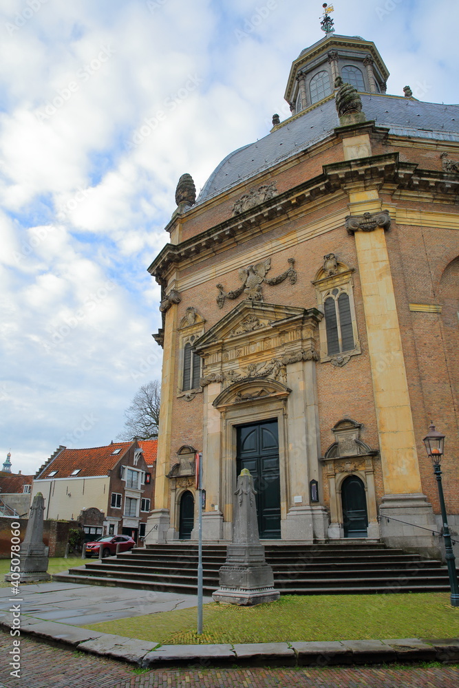 The octagonal shaped Oostkerk church in Middelburg, Zeeland, Netherlands
