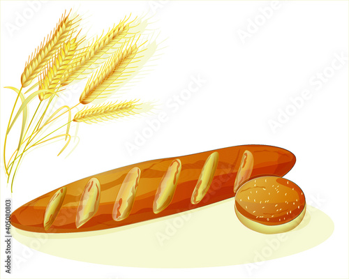 loaf of bread with wheat
