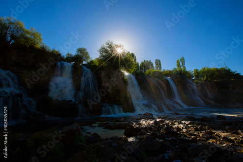 Muradiye Waterfall is the waterfall on the Bendimahi Stream in the province of Van, Muradiye district. photo