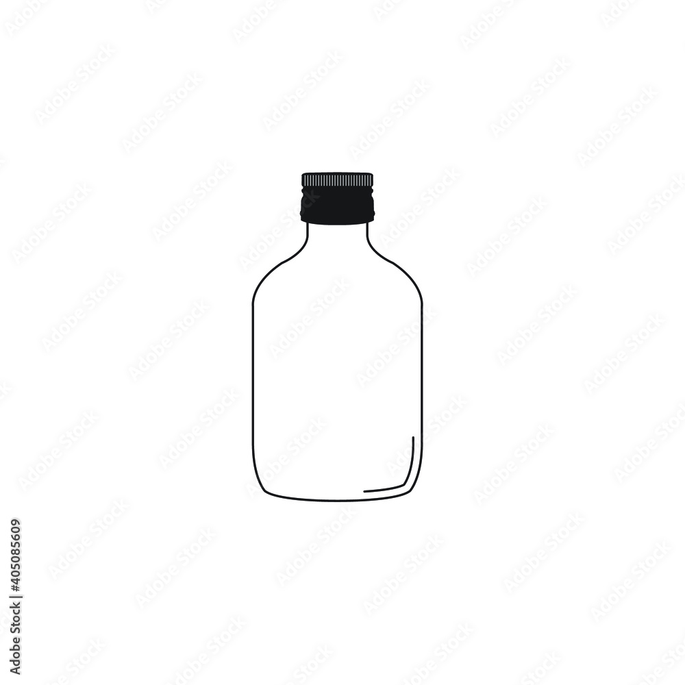 Glass Bottle 50 ml with Screw Cap