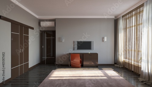 modern apartment interior  3D illustration